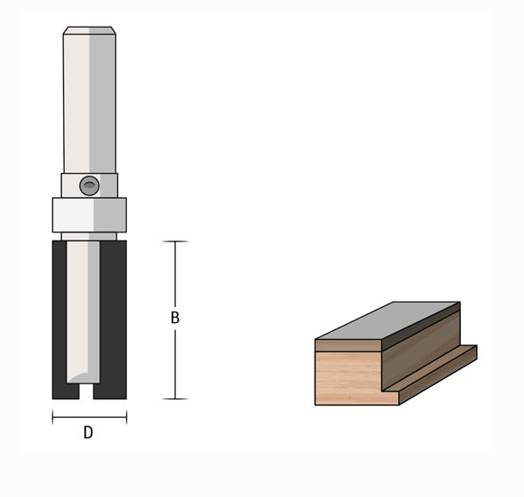 3157 Tall recte HM amb coixinet superior - famag