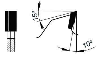 Serra 948 Joc 2 incisors regulables, amb anells, dents rectes, per escairadora (2)